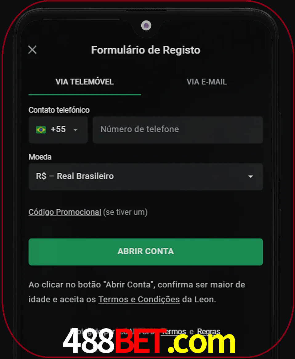 Abra o aplicativo e inicie o processo de registro.
