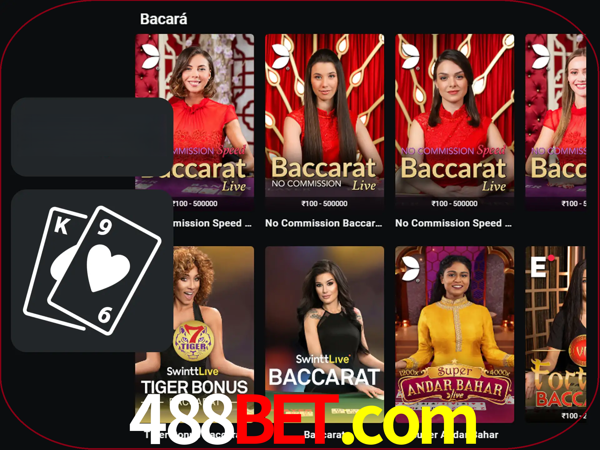 Ganhe muito dinheiro jogando jogos de bacará.